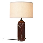 Gravity Table Lamp - Maroon Marble / Canvas