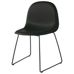 3D Dining Chair - Matte Black / Black