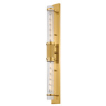 Shaw 2-Light Wall Sconce - Aged Brass / Clear