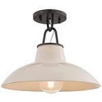 Pottersville Ceiling Light - Distressed Bronze / Ivory Crackle