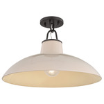 Pottersville Ceiling Light - Distressed Bronze / Ivory Crackle