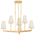Allaben Chandelier - Vintage Gold Leaf / Cream
