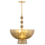 Maplewood Pendant - Aged Brass / Champagne