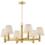Woodland Park Chandelier - Aged Brass / Cream