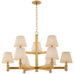 Woodland Park Chandelier - Aged Brass / Cream