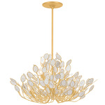 Eastview Chandelier - Vintage Gold Leaf / Capiz