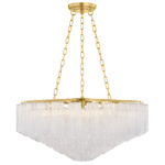 Watertown Chandelier - Aged Brass / Clear Tronchi