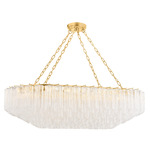 Watertown Linear Pendant - Aged Brass / Clear Tronchi