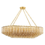Watertown Linear Pendant - Aged Brass / Champagne