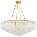 Watertown Chandelier - Aged Brass / Clear Tronchi