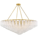 Watertown Chandelier - Aged Brass / Clear Tronchi