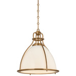 Airmont Pendant - Patina Brass / Opal