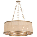 Haines Falls Pendant - Patina Gold Leaf / Raffia