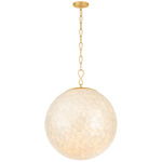 Stamford Pendant - Vintage Gold Leaf / Capiz