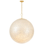 Stamford Pendant - Vintage Gold Leaf / Capiz