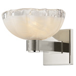 Fraleigh Bath Sconce - Polished Nickel / Blonchino Piastre
