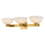 Fraleigh Bathroom Vanity Light - Aged Brass / Blonchino Piastre