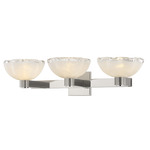 Fraleigh Bathroom Vanity Light - Polished Nickel / Blonchino Piastre