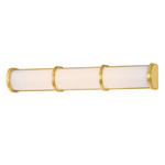 Pine Plains Bathroom Vanity Light - Aged Brass / Opal