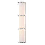 Pine Plains Bathroom Vanity Light - Polished Nickel / Opal