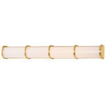 Pine Plains Bathroom Vanity Light - Aged Brass / Opal