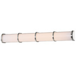 Pine Plains Bathroom Vanity Light - Polished Nickel / Opal
