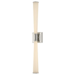 Rockland Bathroom Vanity Light - Polished Nickel / Matte Cloud