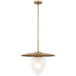 Maplecrest Pendant - Patina Brass / Clear Etched