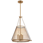 Clark Heights Pendant - Patina Brass / Light Bronze