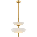 Mapledale Pendant - Aged Brass / Seeded Cloud