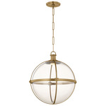 Westmere Pendant - Patina Brass / Clear