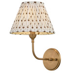 Garnerville Wall Sconce - Patina Brass / Primrose Red