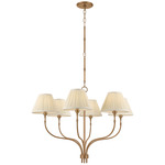 Garnerville Chandelier - Patina Brass / Cream