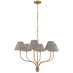 Garnerville Chandelier - Patina Brass / Mimosa Moss