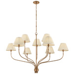 Garnerville Chandelier - Patina Brass / Cream