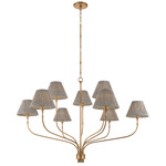 Garnerville Chandelier - Patina Brass / Mimosa Moss