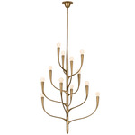 Labra Vertical Chandelier - Patina Gold Leaf