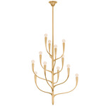 Labra Vertical Chandelier - Vintage Gold Leaf