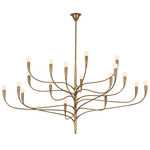 Labra Chandelier - Patina Gold Leaf