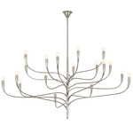 Labra Chandelier - Warm Silver Leaf