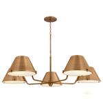 Tannersville Chandelier - Patina Brass / White