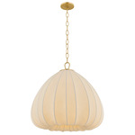 Oak Summit Pendant - Aged Brass / Cream