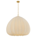 Oak Summit Pendant - Aged Brass / Cream
