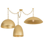 Eve Chandelier - Vintage Gold Leaf / Gilded Ivory