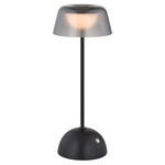 Hughsonville Rechargeable Table Lamp - Soft Black / Smoke