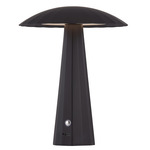 Henniker Rechargeable Table Lamp - Soft Black / Clear Etched
