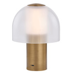 Kettletown Rechargeable Table Lamp - Patina Brass / Clear Etched