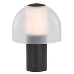 Kettletown Rechargeable Table Lamp - Soft Black / Clear Etched