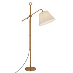 Phillipsburg Adjustable Floor Lamp - Patina Brass / Cream
