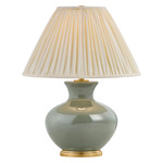Cortlandt Table Lamp - Aged Brass / Ceramic Clary Sage / Cream